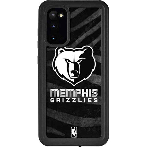 NBA Memphis Grizzlies Black Animal Print Galaxy S20 Waterproof Case
