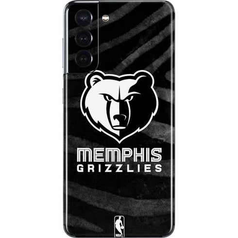 NBA Memphis Grizzlies Black Animal Print Galaxy S21 5G Skin