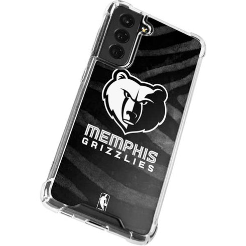 NBA Memphis Grizzlies Black Animal Print Galaxy S21 FE Clear Case