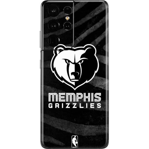 NBA Memphis Grizzlies Black Animal Print Galaxy S21 Ultra 5G Skin