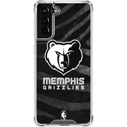 NBA Memphis Grizzlies Black Animal Print Galaxy S22 Plus Clear Case