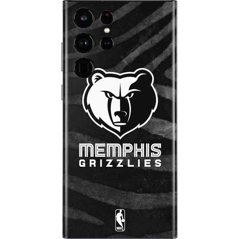 NBA Memphis Grizzlies Black Animal Print Galaxy S22 Ultra Skin