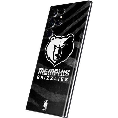 NBA Memphis Grizzlies Black Animal Print Galaxy S22 Ultra Skin