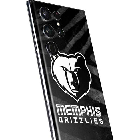NBA Memphis Grizzlies Black Animal Print Galaxy S22 Ultra Skin