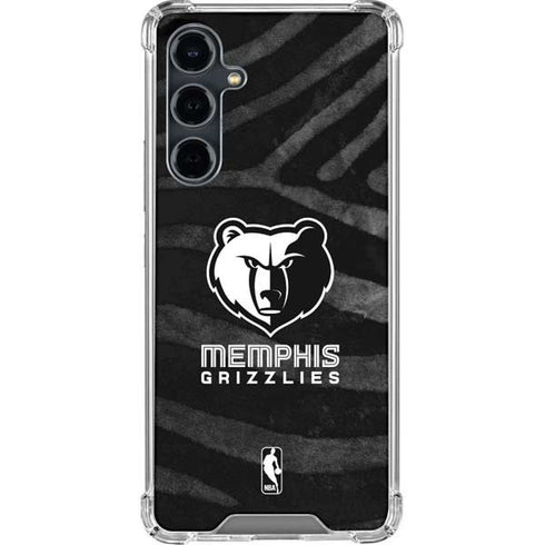 NBA Memphis Grizzlies Black Animal Print Galaxy S23 FE Clear Case