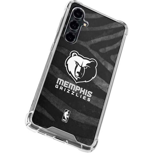 NBA Memphis Grizzlies Black Animal Print Galaxy S23 FE Clear Case