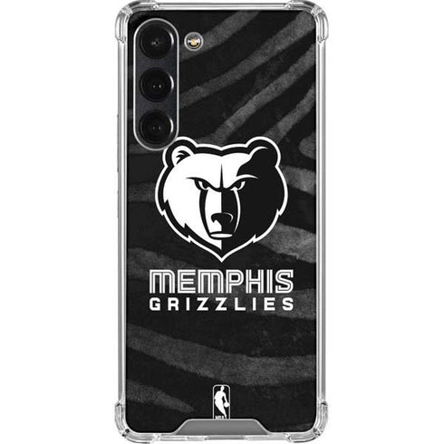 NBA Memphis Grizzlies Black Animal Print Galaxy S23 Plus Clear Case