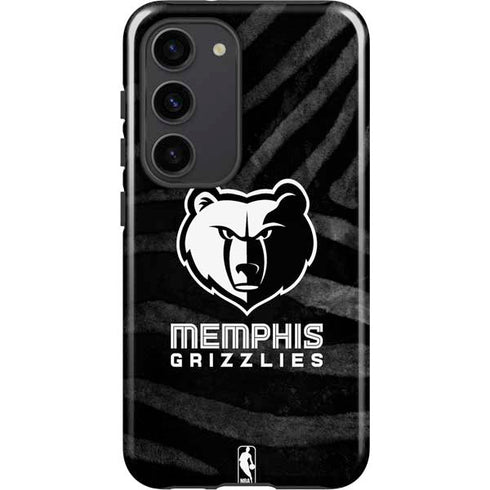 NBA Memphis Grizzlies Black Animal Print Galaxy S23 Pro Case