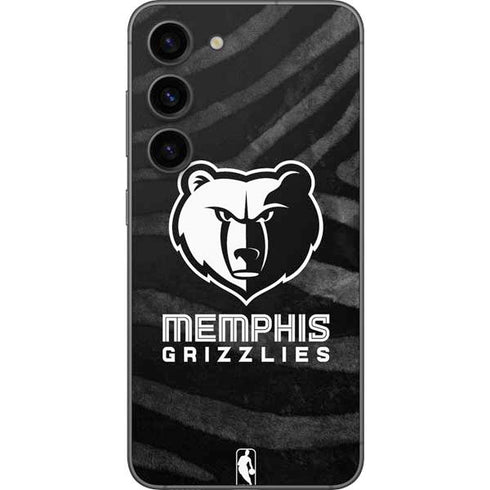 NBA Memphis Grizzlies Black Animal Print Galaxy S23 Skin