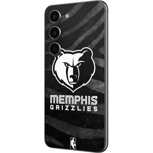 NBA Memphis Grizzlies Black Animal Print Galaxy S23 Skin