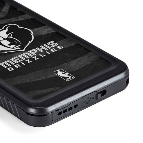 NBA Memphis Grizzlies Black Animal Print Galaxy S23 Waterproof Case