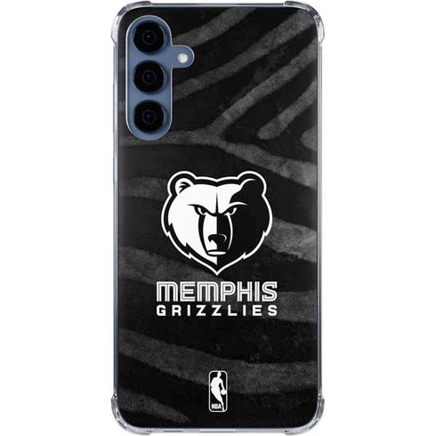 NBA Memphis Grizzlies Black Animal Print Galaxy S24 Clear Case