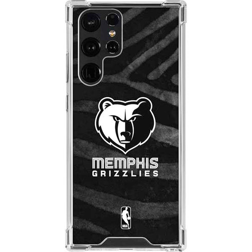 NBA Memphis Grizzlies Black Animal Print Galaxy S24 Ultra Clear Case