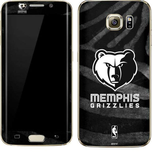 NBA Memphis Grizzlies Black Animal Print Galaxy S7 Edge Skin