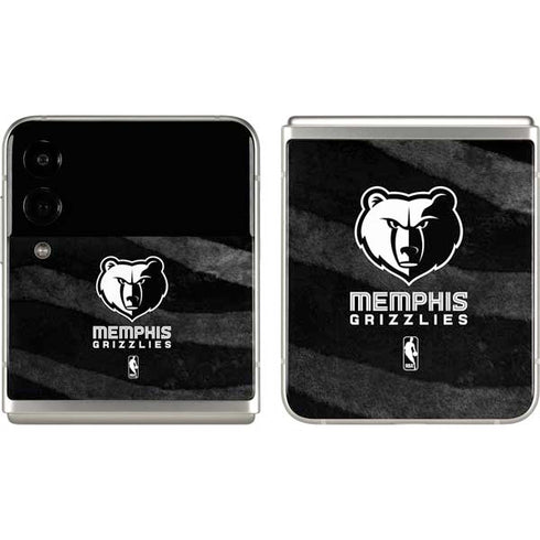 NBA Memphis Grizzlies Black Animal Print Galaxy Z Flip3 5G Skin
