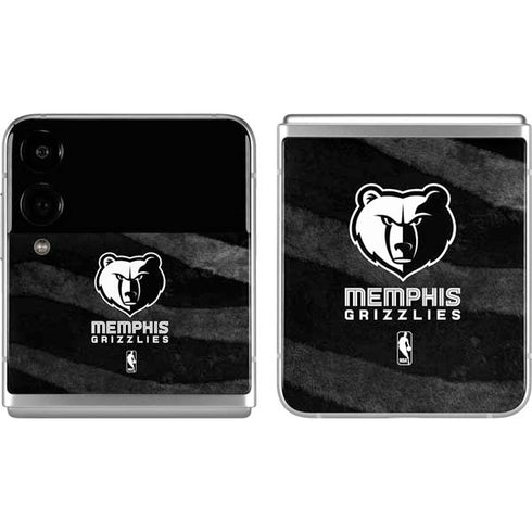 NBA Memphis Grizzlies Black Animal Print Galaxy Z Flip4 5G Skin