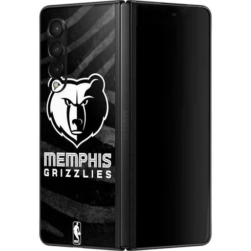 NBA Memphis Grizzlies Black Animal Print Galaxy Z Fold3 5G Skin