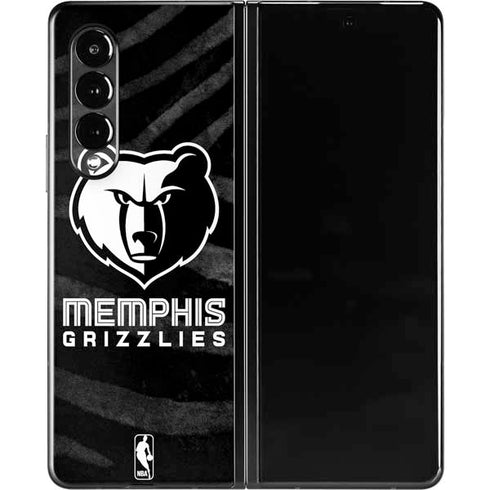 NBA Memphis Grizzlies Black Animal Print Galaxy Z Fold3 5G Skin
