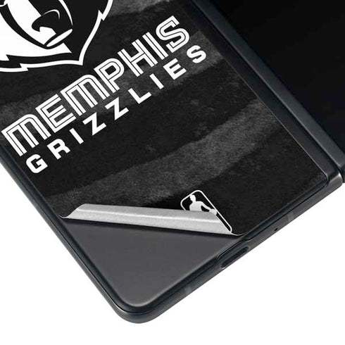 NBA Memphis Grizzlies Black Animal Print Galaxy Z Fold3 5G Skin