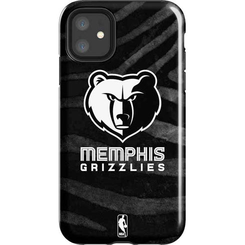 NBA Memphis Grizzlies Black Animal Print iPhone 11 Impact Case