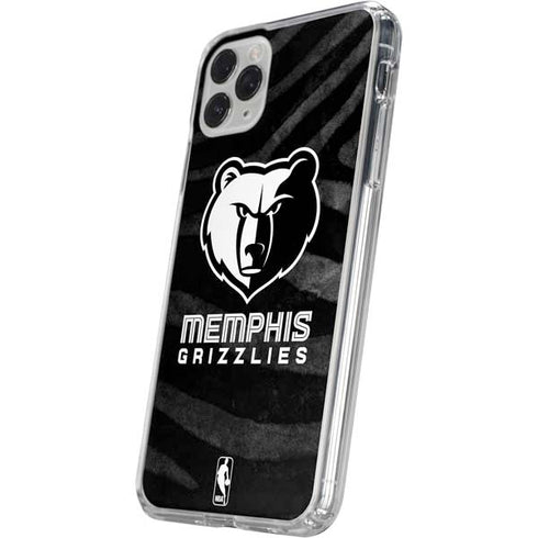 NBA Memphis Grizzlies Black Animal Print iPhone 11 Pro Clear Case