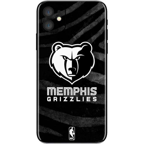 NBA Memphis Grizzlies Black Animal Print iPhone 11 Skin