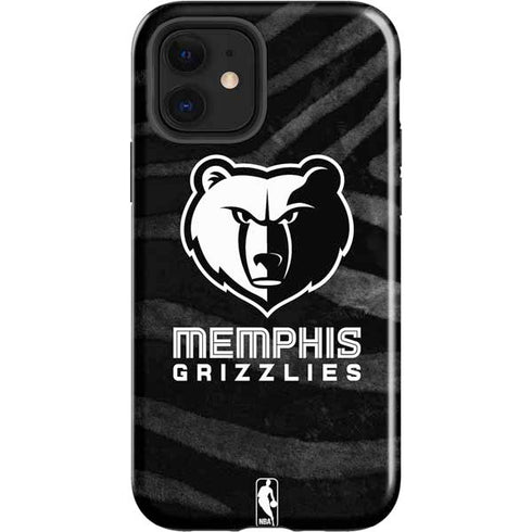 NBA Memphis Grizzlies Black Animal Print iPhone 12 Impact Case