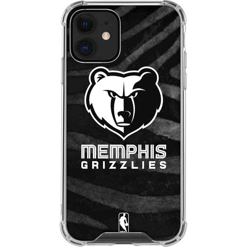 NBA Memphis Grizzlies Black Animal Print iPhone 12 Mini Clear Case