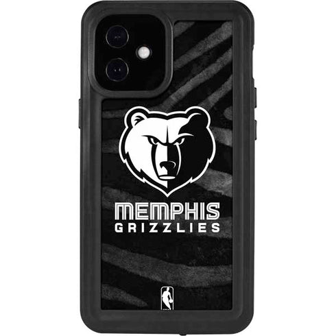 NBA Memphis Grizzlies Black Animal Print iPhone 12 Mini Waterproof Case