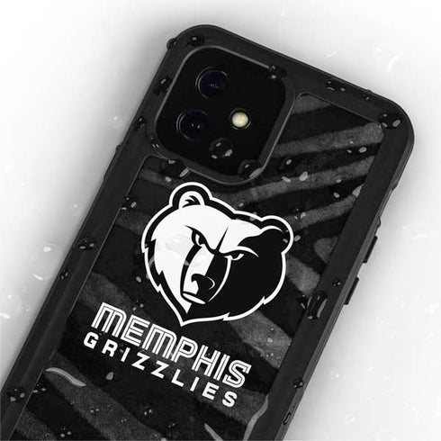 NBA Memphis Grizzlies Black Animal Print iPhone 12 Mini Waterproof Case