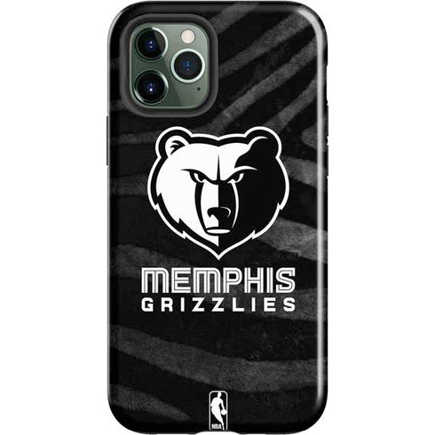 NBA Memphis Grizzlies Black Animal Print iPhone 12 Pro Impact Case