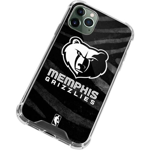 NBA Memphis Grizzlies Black Animal Print iPhone 12 Pro Max Clear Case