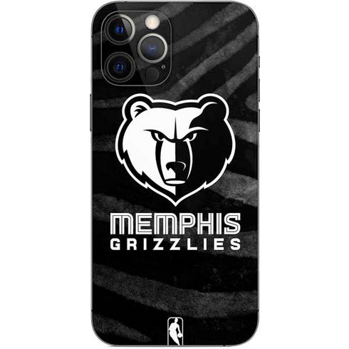 NBA Memphis Grizzlies Black Animal Print iPhone 12 Pro Skin