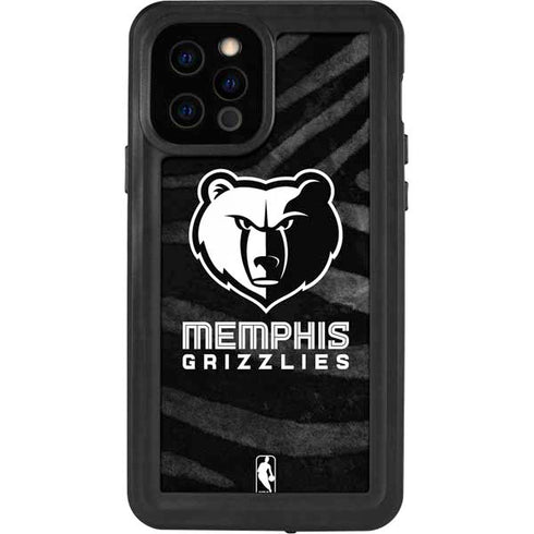 NBA Memphis Grizzlies Black Animal Print iPhone 12 Pro Waterproof Case