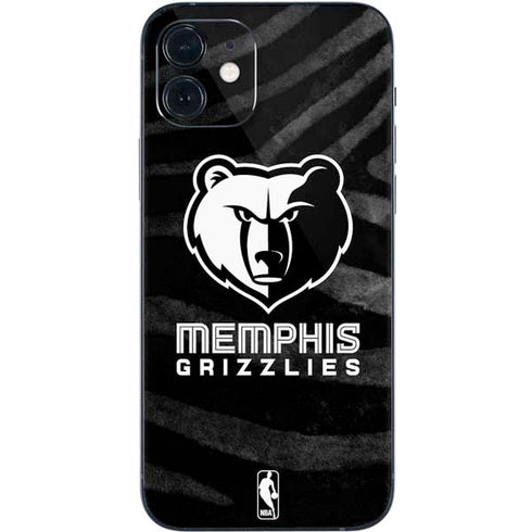 NBA Memphis Grizzlies Black Animal Print iPhone 12 Skin