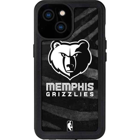 NBA Memphis Grizzlies Black Animal Print iPhone 13 Mini Waterproof Case
