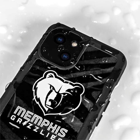 NBA Memphis Grizzlies Black Animal Print iPhone 13 Mini Waterproof Case