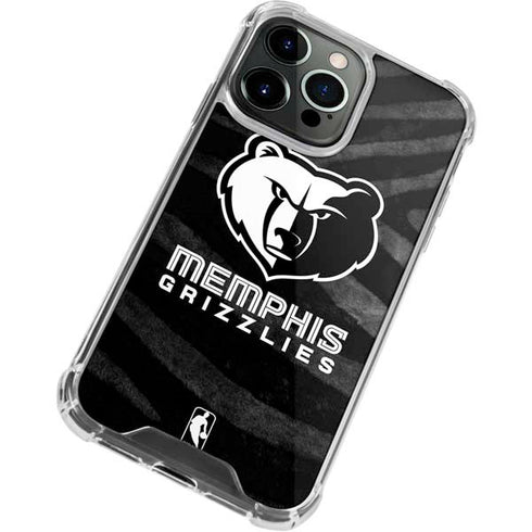NBA Memphis Grizzlies Black Animal Print iPhone 13 Pro Clear Case