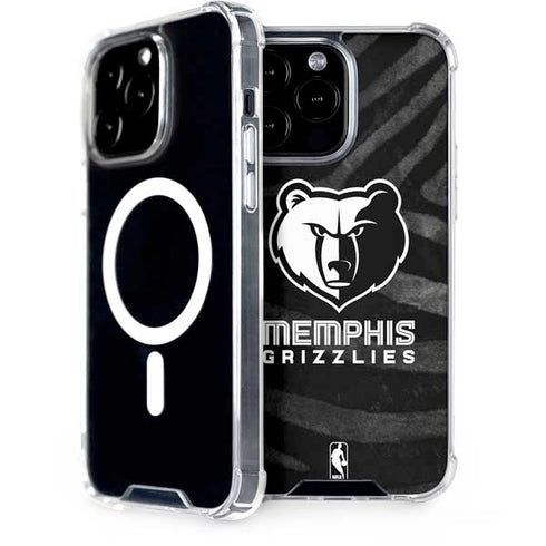 NBA Memphis Grizzlies Black Animal Print iPhone 13 Pro Max MagSafe Case