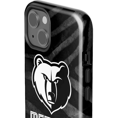 NBA Memphis Grizzlies Black Animal Print iPhone 15 Plus Impact Case