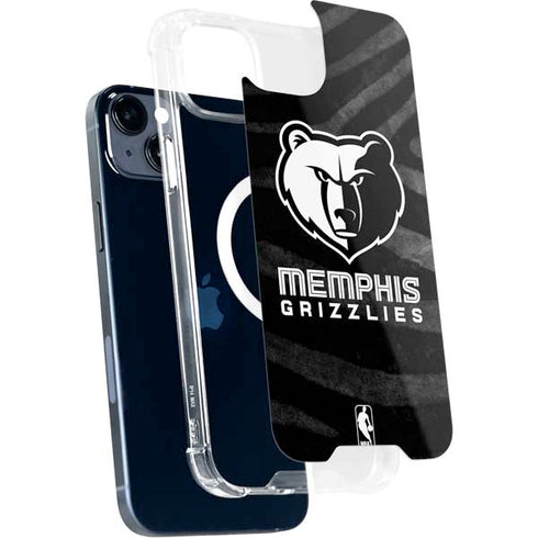 NBA Memphis Grizzlies Black Animal Print iPhone 15 Plus MagSafe Case