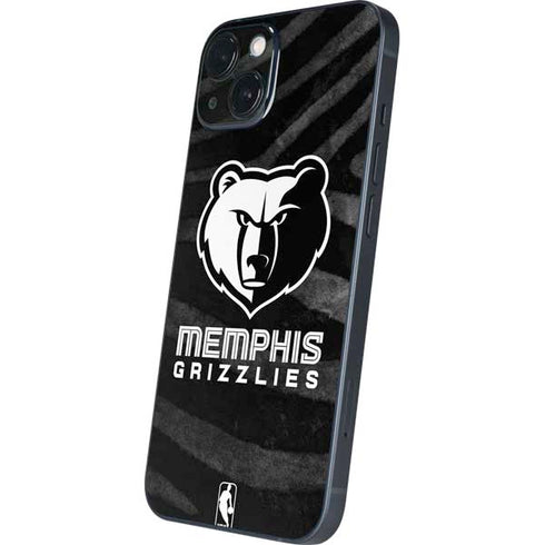 NBA Memphis Grizzlies Black Animal Print iPhone 15 Plus Skin