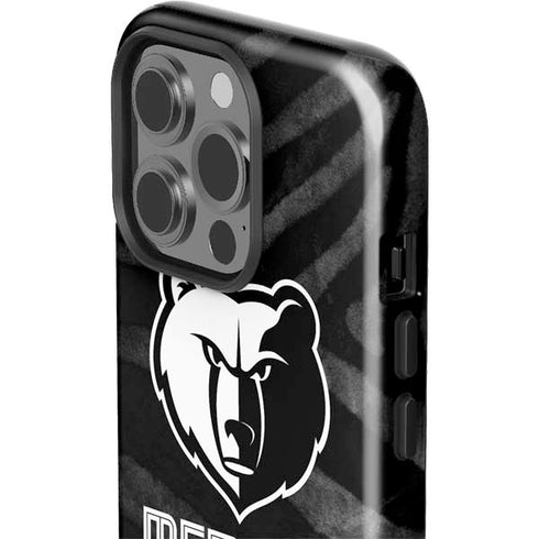 NBA Memphis Grizzlies Black Animal Print iPhone 15 Pro Impact Case
