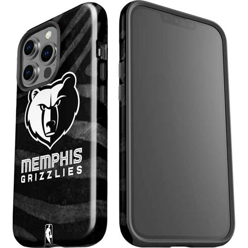 NBA Memphis Grizzlies Black Animal Print iPhone 14 Pro Impact Case