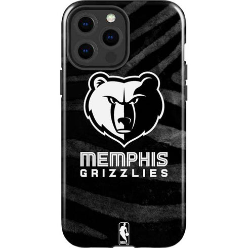NBA Memphis Grizzlies Black Animal Print iPhone 15 Pro Max Impact Case