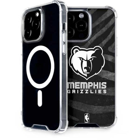 NBA Memphis Grizzlies Black Animal Print iPhone 15 Pro Max MagSafe Case