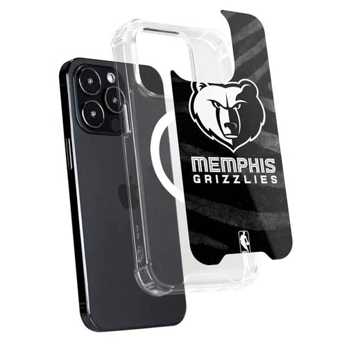 NBA Memphis Grizzlies Black Animal Print iPhone 15 Pro Max MagSafe Case