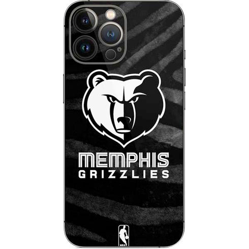 NBA Memphis Grizzlies Black Animal Print iPhone 14 Pro Max Skin