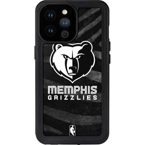 NBA Memphis Grizzlies Black Animal Print iPhone 14 Pro Max Waterproof Case