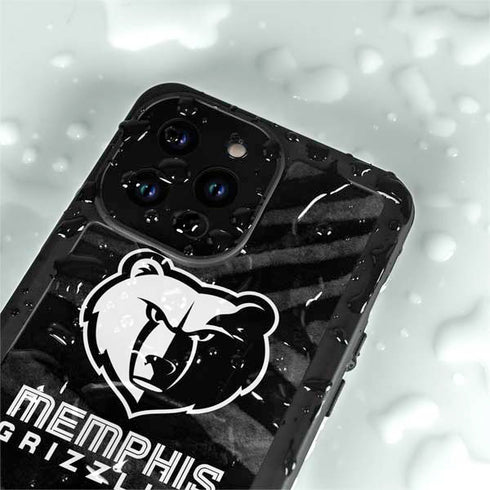 NBA Memphis Grizzlies Black Animal Print iPhone 14 Pro Max Waterproof Case